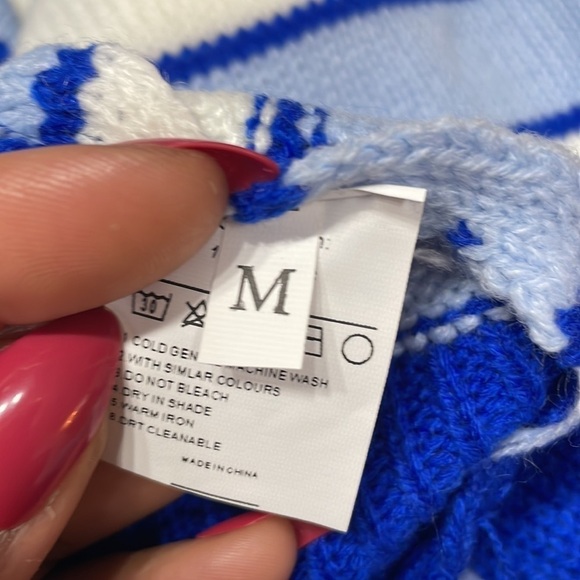 Womens Striped Pullover V Neck Sweater - Picture 10 of 13